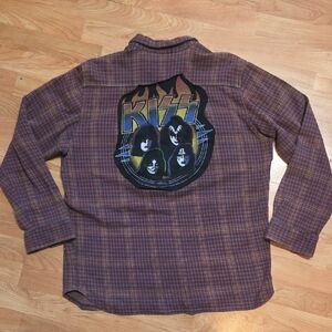 Kiss Upcycled Flannel Shirt